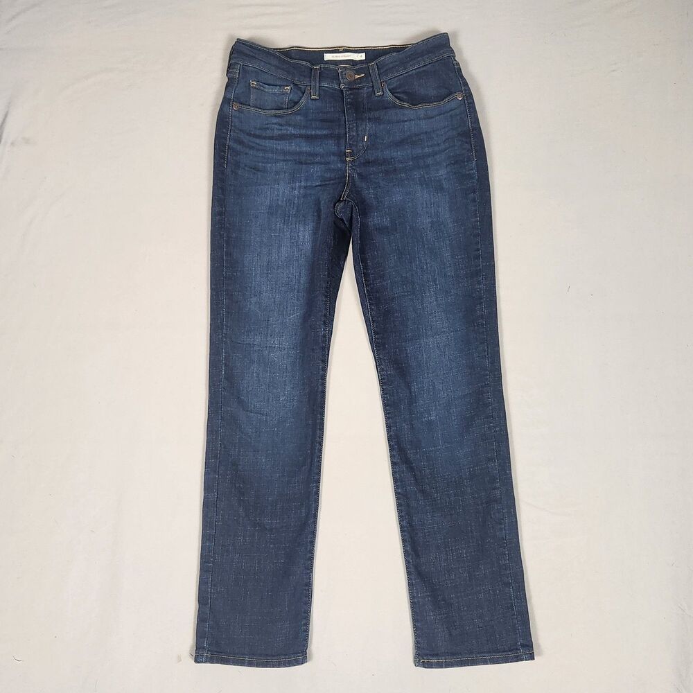 Levi’s Classic Straight Jeans Womens 4 W27 L30 Dark Wash Stretch Denim Pants